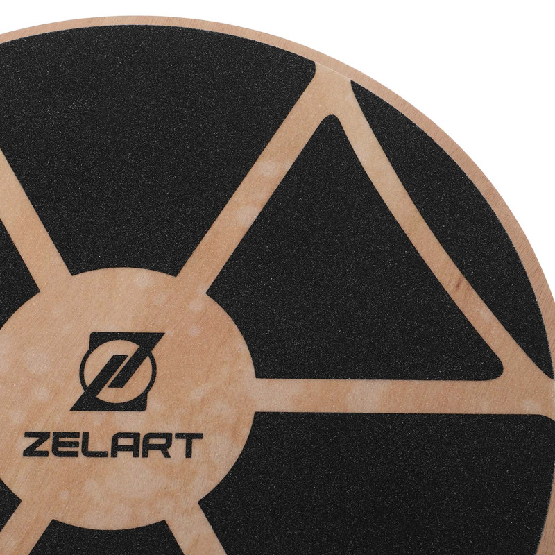 Диск балансувальний балансборд дерев'яний WOOD BALANCE BOARD Zelart FI-9665 39x7,5см чорний