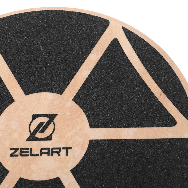 Диск балансувальний балансборд дерев'яний WOOD BALANCE BOARD Zelart FI-9665 39x7,5см чорний