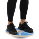 Диск балансувальний балансборд дерев'яний WOOD BALANCE BOARD Zelart FI-9666 39x7,5см синій
