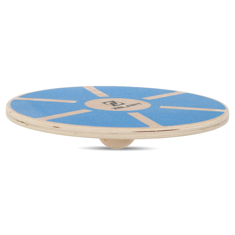 Диск балансувальний балансборд дерев'яний WOOD BALANCE BOARD Zelart FI-9666 39x7,5см синій