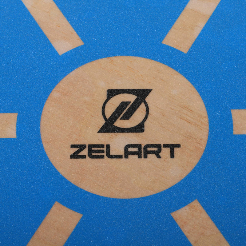 Диск балансувальний балансборд дерев'яний WOOD BALANCE BOARD Zelart FI-9666 39x7,5см синій