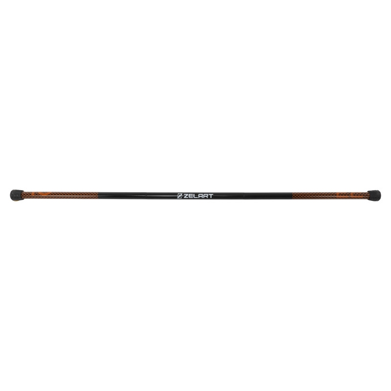 Бодібар Body Bar розбірний 3-х секційний Zelart FI-9994-10 вага 10кг чорний-коричневий