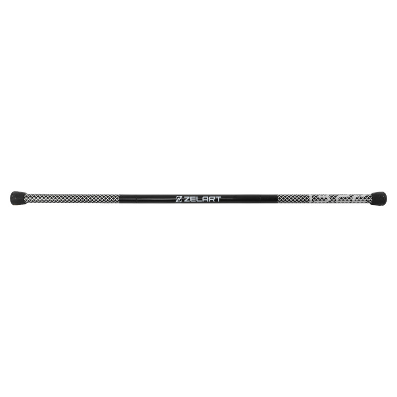 Бодібар Body Bar розбірний 3-х секційний Zelart FI-9994-6 вага 6кг чорний-білий