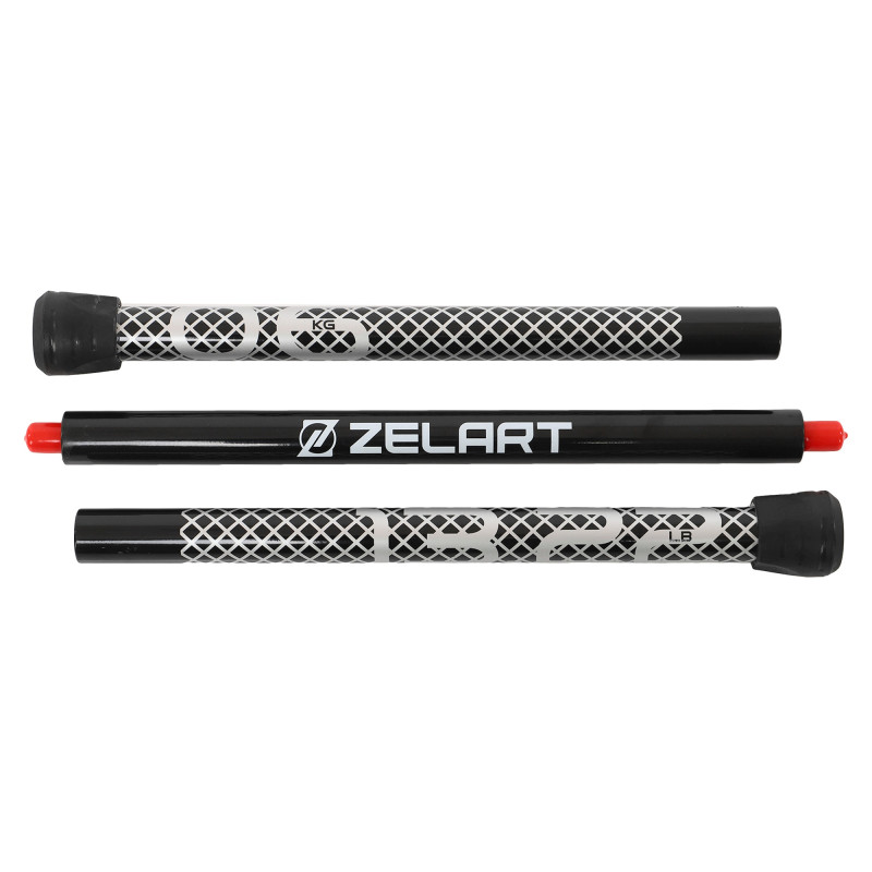 Бодібар Body Bar розбірний 3-х секційний Zelart FI-9994-6 вага 6кг чорний-білий