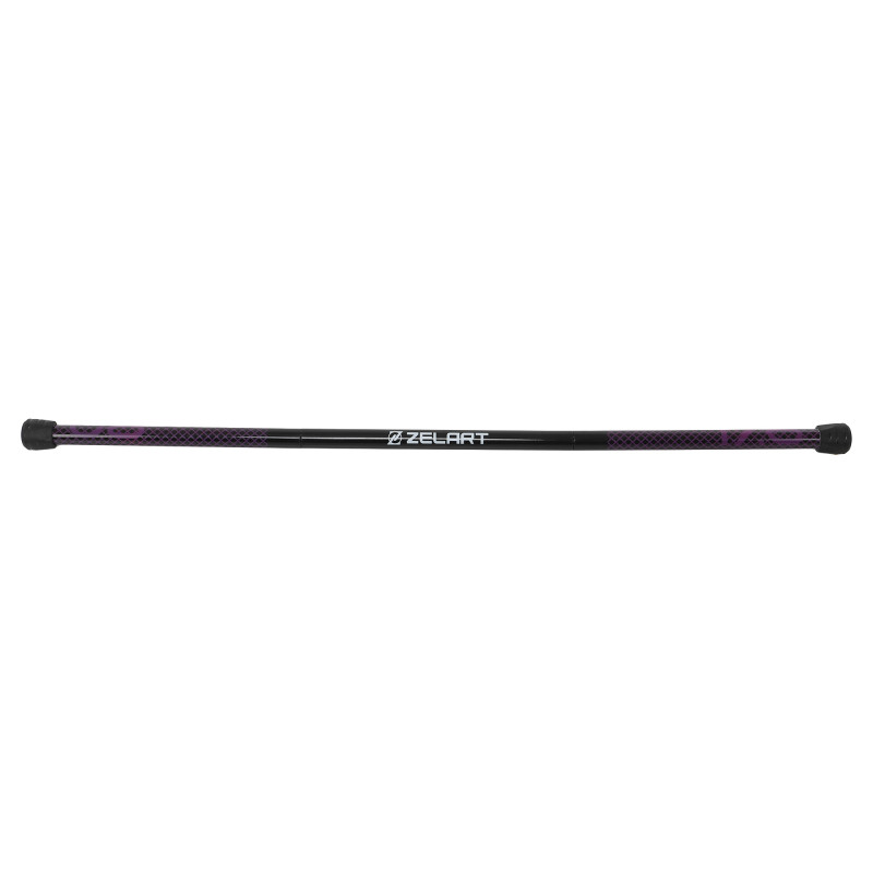 Бодібар Body Bar розбірний 3-х секційний Zelart FI-9994-8 вага 8кг черный-фиолетовый