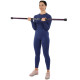 Бодібар Body Bar розбірний 3-х секційний Zelart FI-9994-8 вага 8кг черный-фиолетовый