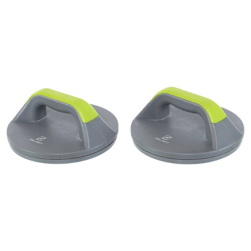 Упори для віджимань поворотні 2штуки Zelart FI-9997 PUSH-UP Stand 20x2,2x8,2см сірий-салатовий