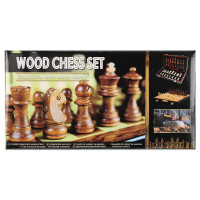 Шахи настільна гра дерев'яні ZOOCEN FL1230 розмір 29,5см x 29,5см x 2,75см