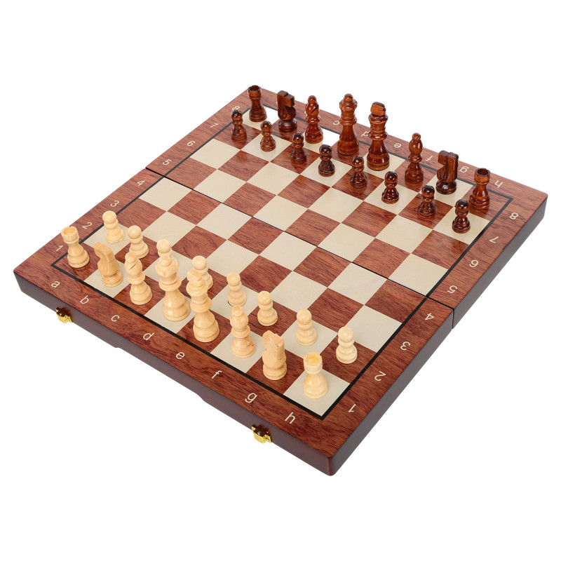 Шахи настільна гра дерев'яні ZOOCEN FL440 розмір 39,5см x 39,5см x 2,75см