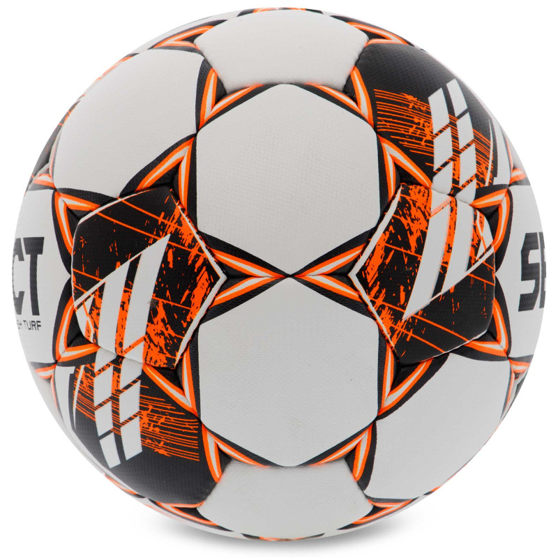 М'яч футбольний SELECT FLASH TURF FIFA BASIC V23 FLASH-TURF-WOR №4 білий помаранчевий