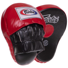 Лапа боксерська зігнута тренувальна шкіра FAIRTEX FMV9 24x19x5см 2штуки кольори в асортименті