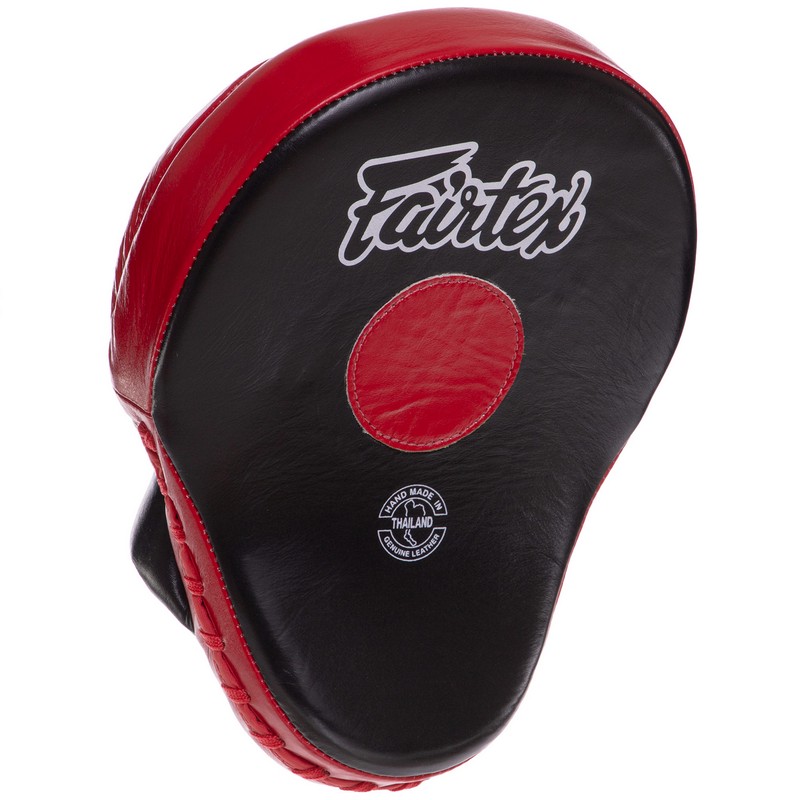 Лапа боксерська зігнута тренувальна шкіра FAIRTEX FMV9 24x19x5см 2штуки кольори в асортименті