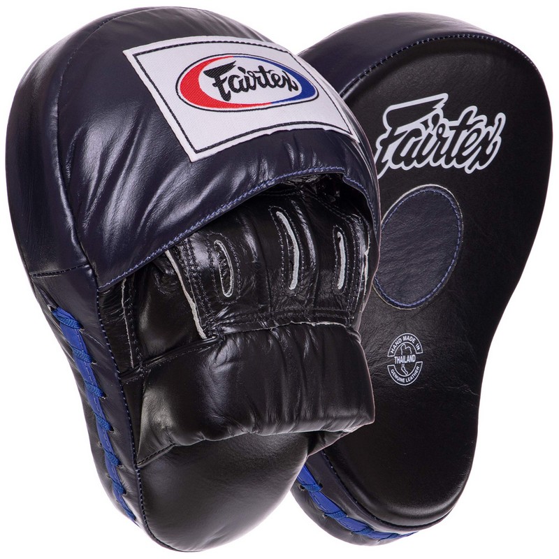 Лапа боксерська зігнута тренувальна шкіра FAIRTEX FMV9 24x19x5см 2штуки кольори в асортименті