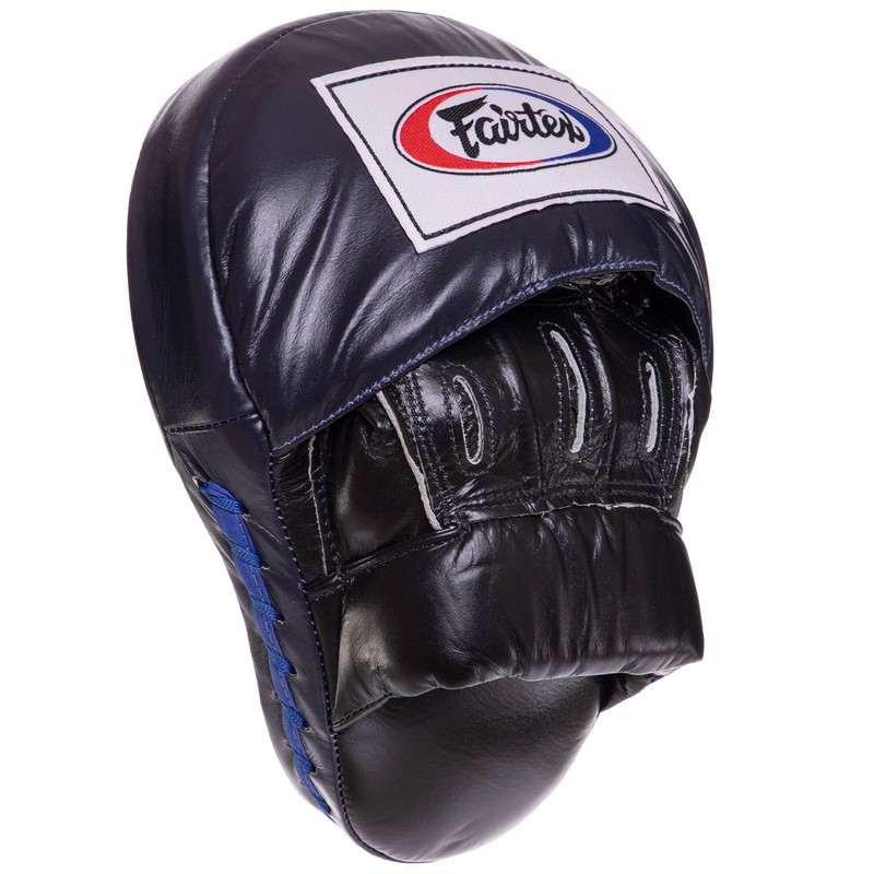 Лапа боксерська зігнута тренувальна шкіра FAIRTEX FMV9 24x19x5см 2штуки кольори в асортименті