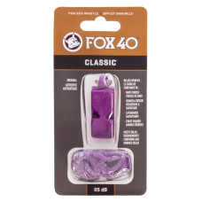 Свисток спортивний суддівський пластиковий зі шнурком CLASSIC FOX40-CLASSIC кольори в асортименті