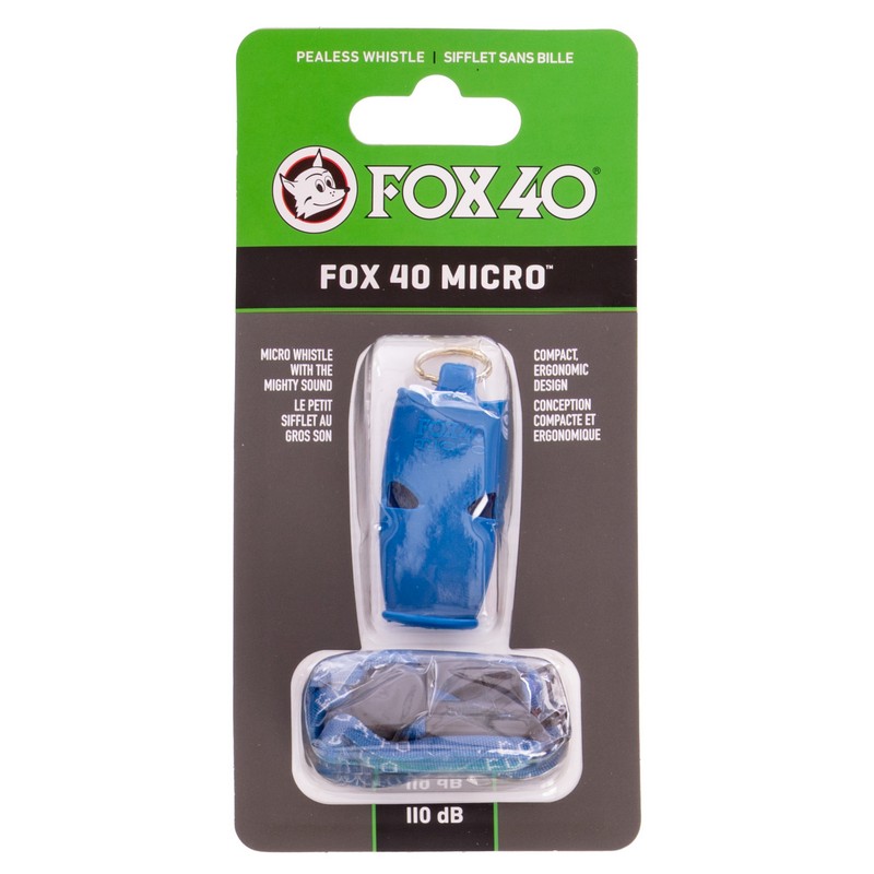 Свисток спортивний суддівський пластиковий зі шнурком MICRO FOX40-MICRO кольори в асортименті