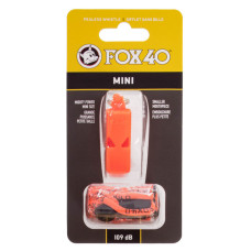 Свисток спортивний суддівський пластиковий зі шнурком MINI FOX40-MINI кольори в асортименті