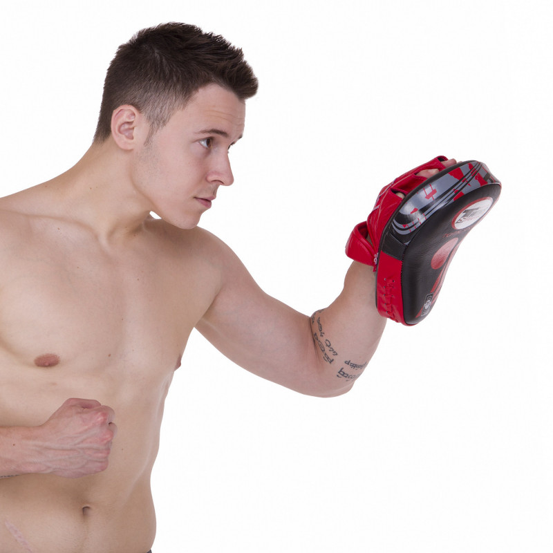 Лапа боксерська вигнута тренувальна шкіра TWINS FPML10-43 25x19x9см 1штука кольори в асортименті