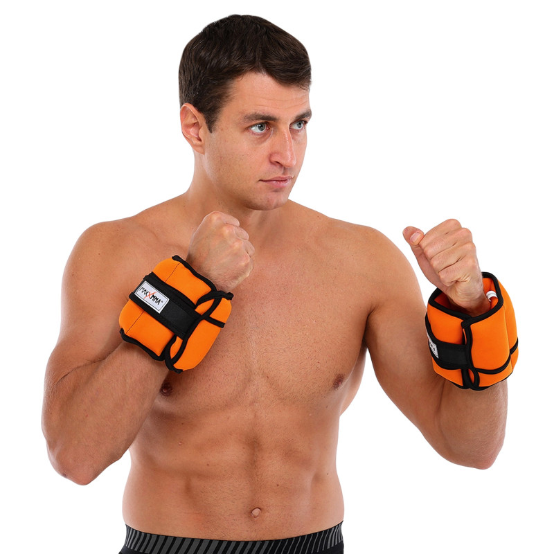 Обважнювачі-манжети з регульованою вагою для рук і ніг MAXXMMA FWB04 2x1,1кг кольори в асортименті