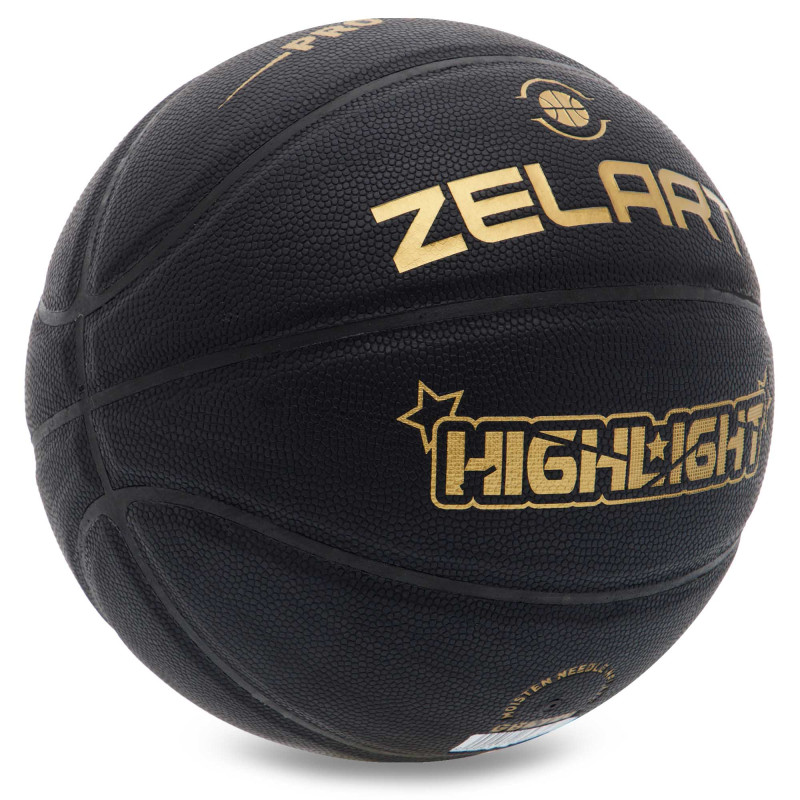 М'яч баскетбольний ZELART HIGHLIGHT GB4720 розмір 7 чорний