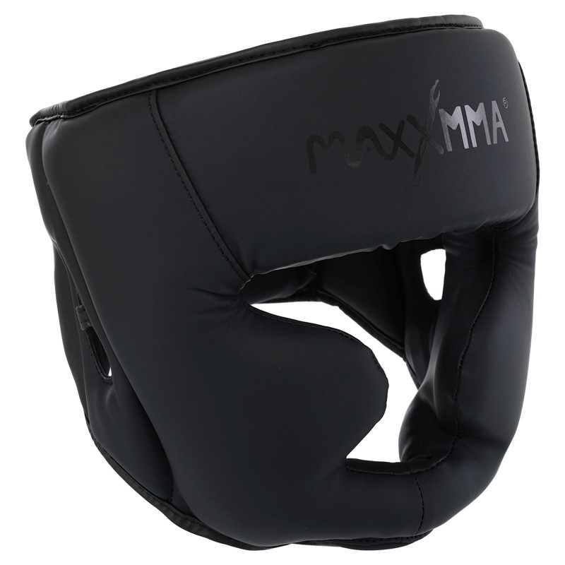 Шолом боксерський з повним захистом та підшоломником PU MAXXMMA GBH03 S-XL чорний