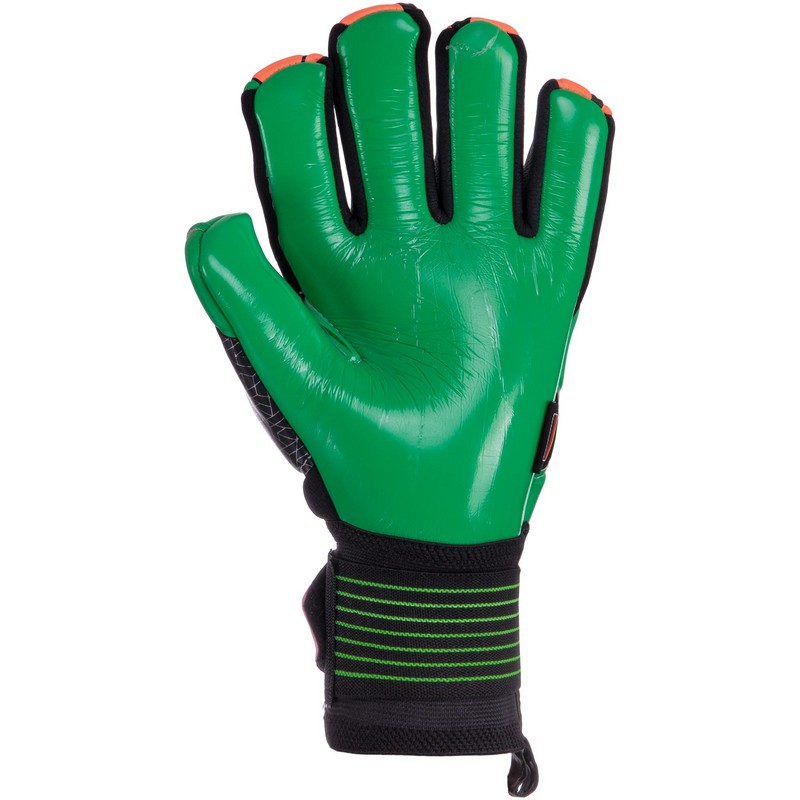 Рукавиці воротарські професійні із захистом пальців SOCCERMAX GK-001 розмір 7-11 салатовий-помаранчевий