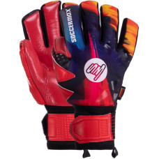 Рукавиці воротарські професійні із захистом пальців SOCCERMAX GK-005 розмір 7-11 червоний-фіолетовий