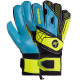 Рукавиці воротарські професійні із захистом пальців SOCCERMAX GK-012 розмір 7-11 синій-чорний-лимонний