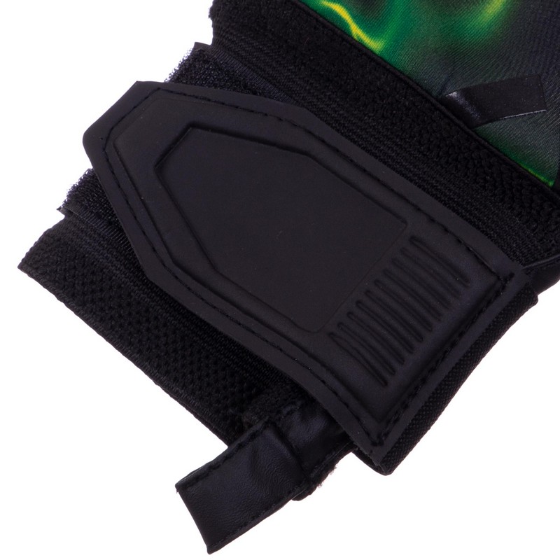 Рукавиці воротарські професійні із захистом пальців SOCCERMAX GK-015 розмір 7-11 салатовий-чорний