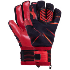 Рукавиці воротарські професійні із захистом пальців SOCCERMAX GK-016 розмір 7-11 червоний-чорний