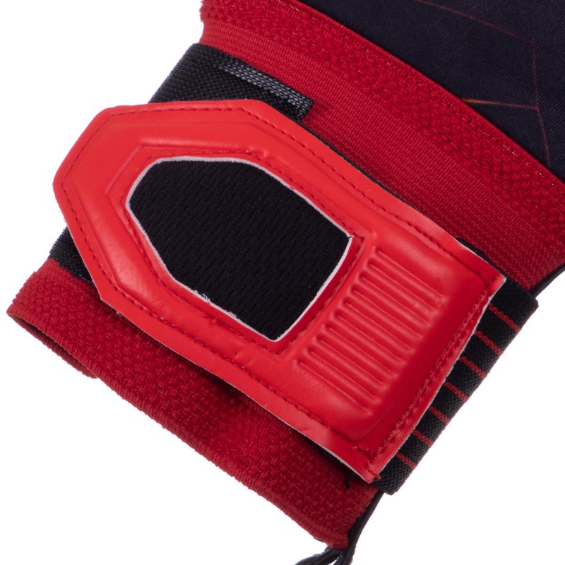 Рукавиці воротарські професійні із захистом пальців SOCCERMAX GK-016 розмір 7-11 червоний-чорний