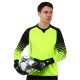 Рукавиці воротарські професійні із захистом пальців SOCCERMAX GK-4315 розмір 7-11 чорний-салатовий