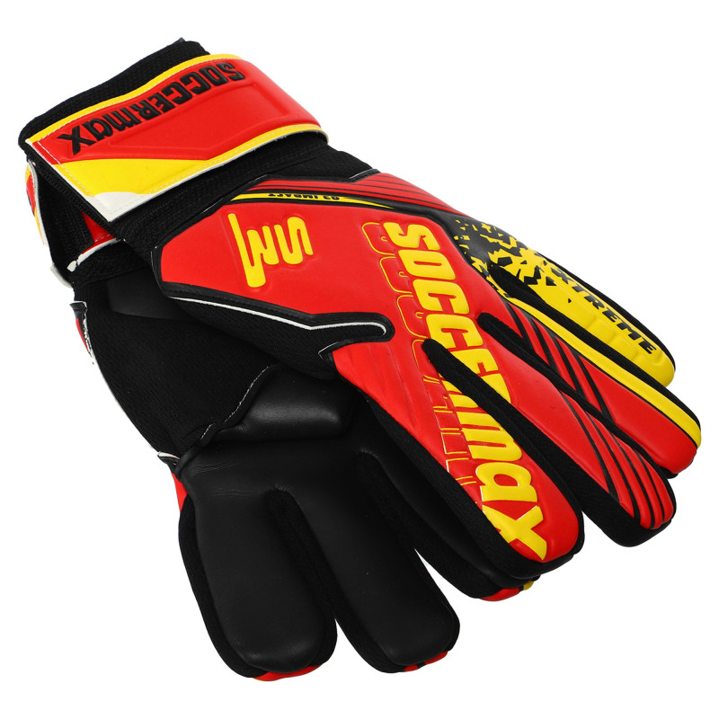 Рукавиці воротарські професійні із захистом пальців SOCCERMAX GK-4316 розмір 7-11 кольори в асортименті