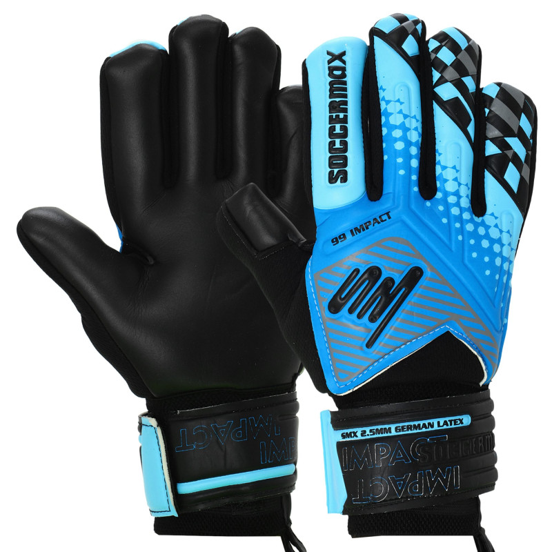 Рукавиці воротарські професійні із захистом пальців SOCCERMAX GK-4317 розмір 7-11 кольори в асортименті
