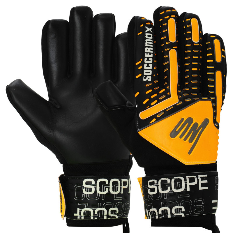 Рукавиці воротарські професійні із захистом пальців SOCCERMAX GK-4321 розмір 7-11 кольори в асортименті