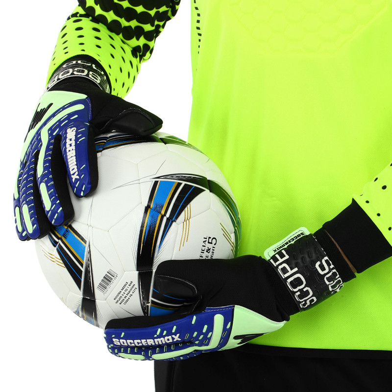 Рукавиці воротарські професійні із захистом пальців SOCCERMAX GK-4321 розмір 7-11 кольори в асортименті