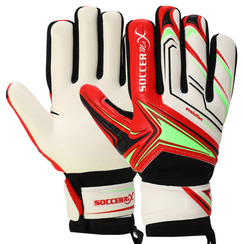 Рукавиці воротарські професійні із захистом пальців SOCCERMAX GK-4341 розмір 7-11 кольори в асортименті
