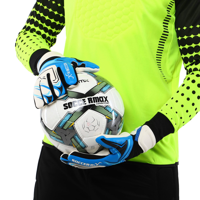 Рукавиці воротарські професійні із захистом пальців SOCCERMAX GK-4341 розмір 7-11 кольори в асортименті