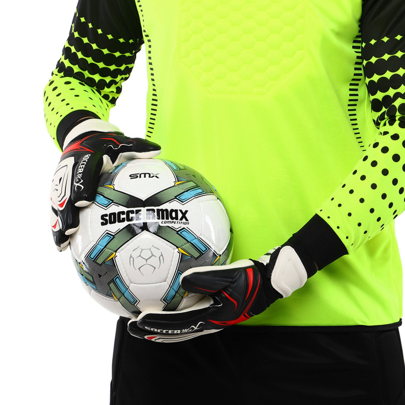 Рукавиці воротарські професійні із захистом пальців SOCCERMAX GK-4341 розмір 7-11 кольори в асортименті