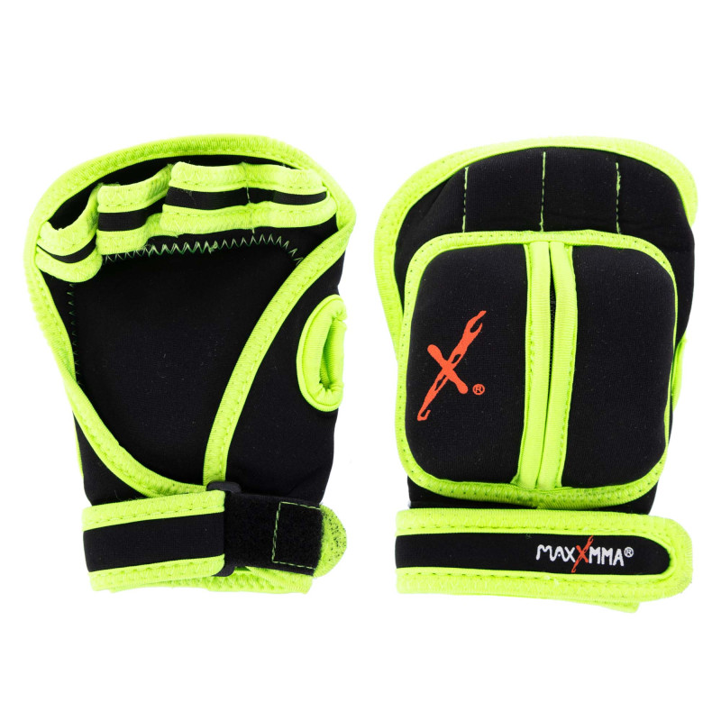 Рукавички-обважнювачі MAXXMMA GS02 2х0,45кг чорний-салатовий