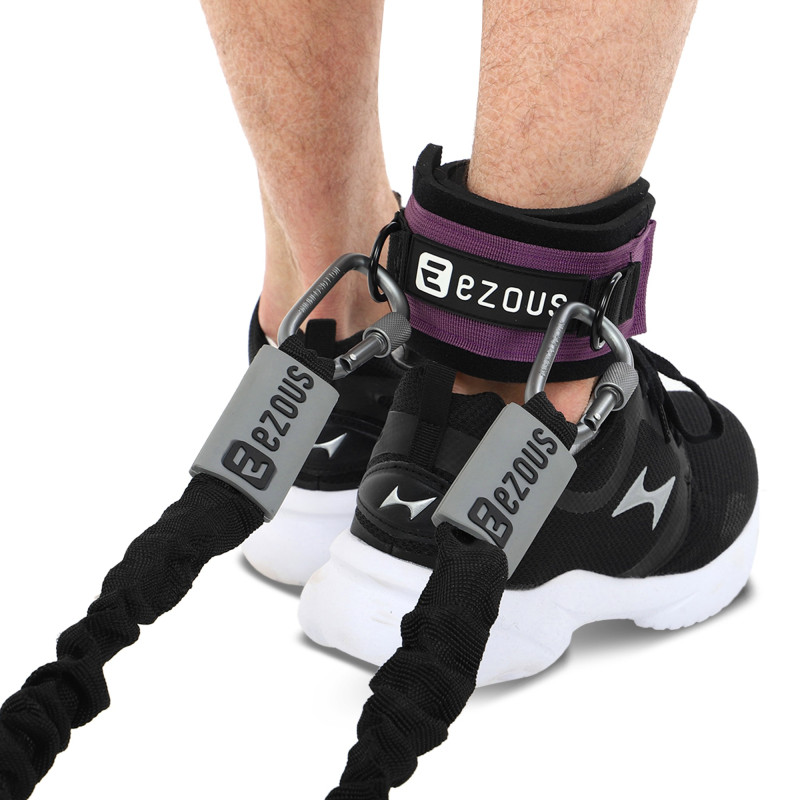 Лямка для ніг TRAINING LEG STRAPS EZOUS H-03 1шт чорний-фіолетовий