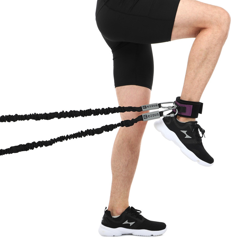 Лямка для ніг TRAINING LEG STRAPS EZOUS H-03 1шт чорний-фіолетовий