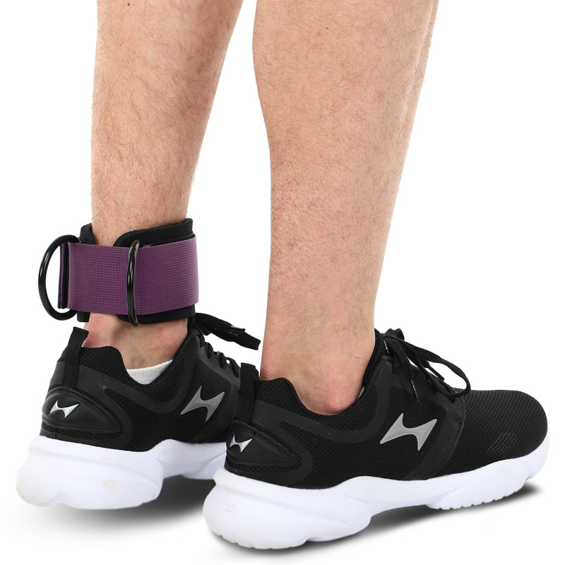 Лямка для ніг TRAINING ANKLE STRAPS 3.0 EZOUS H-04 1шт чорний-фіолетовий