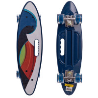Пенні борд Penny Board круїзер пластиковий з колесами які світяться та ручкою для перенесення 24