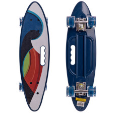 Пенні борд Penny Board круїзер пластиковий з колесами які світяться та ручкою для перенесення 24