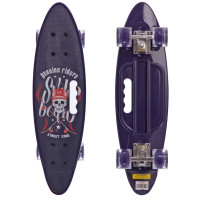 Пенні борд Penny Board круїзер пластиковий з колесами які світяться та ручкою для перенесення 24