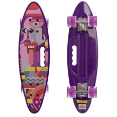 Пенні борд Penny Board круїзер пластиковий з колесами які світяться та ручкою для перенесення 24