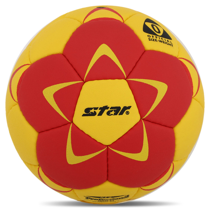 М'яч гандбольний STAR NEW PROFESSIONAL GOLD HB420 размер 0 жовтий-червоний