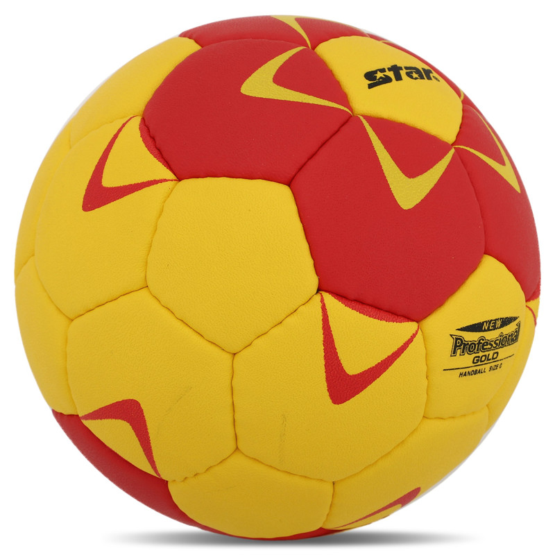 М'яч гандбольний STAR NEW PROFESSIONAL GOLD HB420 размер 0 жовтий-червоний