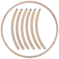 Обруч для схуднення розбірної Хула Хуп Hula Hoop PEARL PRO-SUPRA HR-056 6 секцій, d-84см білий